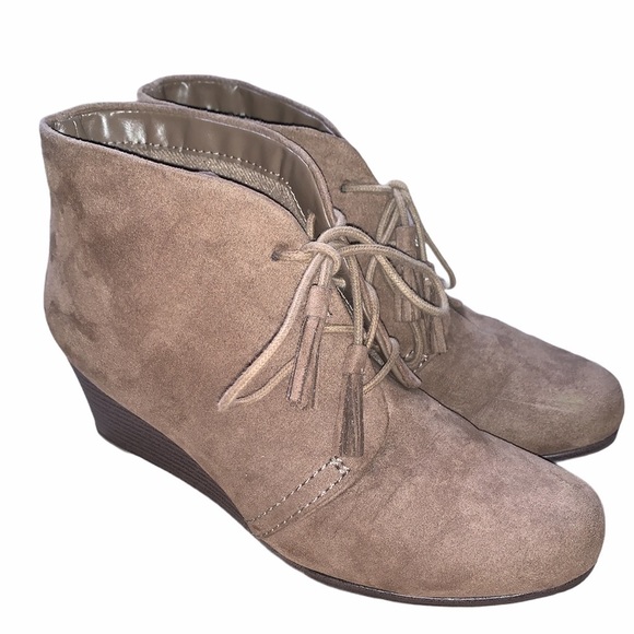 Dr Scholl’s Suede lace up ankle wedges - Picture 2 of 15